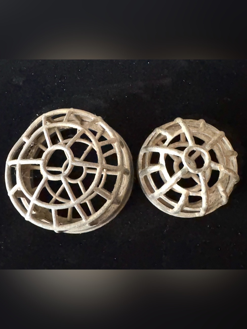 Vintage Metal Cage Flower Frogs - Set of 2 (3 3/8” and 2 1/2”)